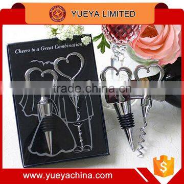 creative pluggers bottle opener 2 in 1 bridal couple opener with black gift box 2pcs set