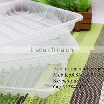 Eco-friendly Plastic Disposable Food Carry Tray/ Supermarket Food Display Tray photo-3