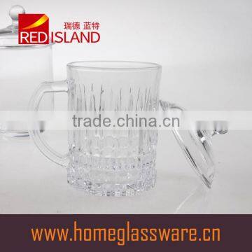 Crystal Glass Mug Glass Tea Cup With Handle&glass Lid photo-3