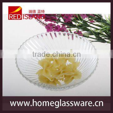 high whitesc clear rew shaped round glass bowl