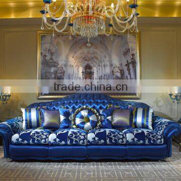 Italy Innovative Style Individual Character and Fashionable Chesterfild Bright Blue Sofa Set photo-2