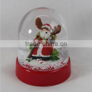 Plastic animal electric christmas snow globe