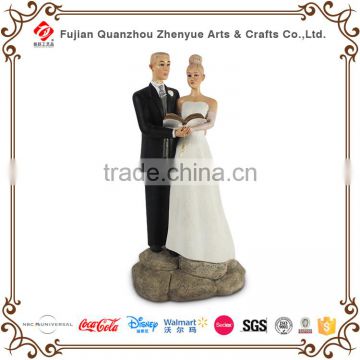 2016 decorate polyresin wedding figurine for wedding souvenir