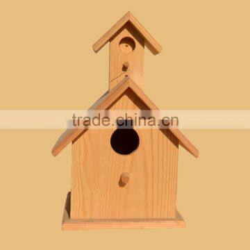 Small Wooden Bird House in Two-story Building Shape photo-3