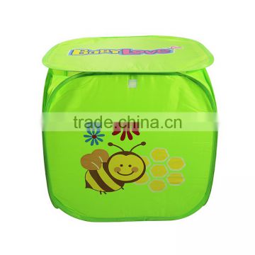 2017 cheap promotion foldable factory price bee laundry hamper