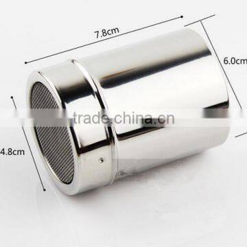 CY182 Stainless Steel Powder Sieve Spray Powder Sugar Sieve Cans Tube With Plastic Cap Barrel Powder Sieve