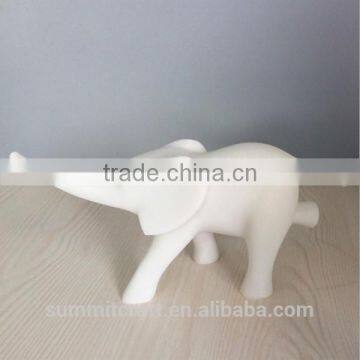 Funny White Elephant Ornament Resin Elephant Figurines Collectible photo-3