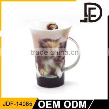 Drinkware ceramic coffee v shaped coffee mug, bulk coffee mugs