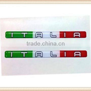 2x Italia Domed 3D Flag Stickers Italy for Car Bike Helmet Locker