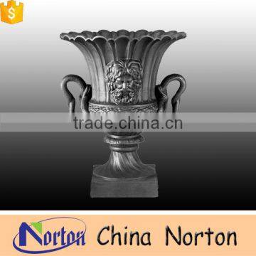 dark color carving human face garden bronze flower pot NTBF-FL123S