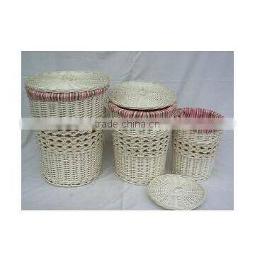 Wicker Material Hand Woven Folding Laundry Basket With Legs photo-2