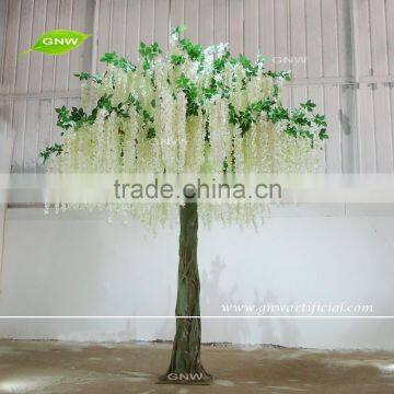 GNW BLS1606001-WT White Artificial Wisteria Tree Decorative Fiberglass Tree Trunk For Wedding Use