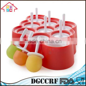 Set of 9 Silicone Mini Pop Molds Kitchen Tools Ice Cream Popsicle Maker