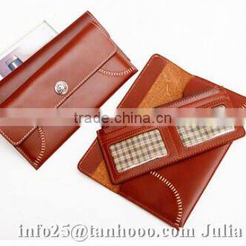 Sexy envelop leather wallet/money clip/women fold purse/card case