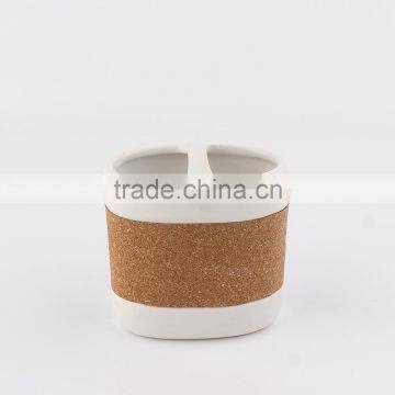 3 Pieces 2016 Home Decoration White Brown Bathroom Accessories Sets photo-3