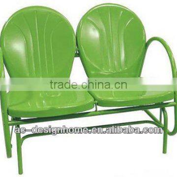 LIME GREEN RETRO METAL TULIP DOUBLE GLIDER