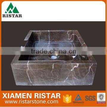 For sale square black marble stone bathroom basins and stone sinks RST-SB025