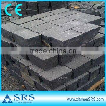 Flamed black basalt cubes