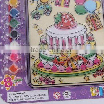 2017 Hot Cake Gift Pattern Color Painting Book With Pigment, Paint Brush photo-2