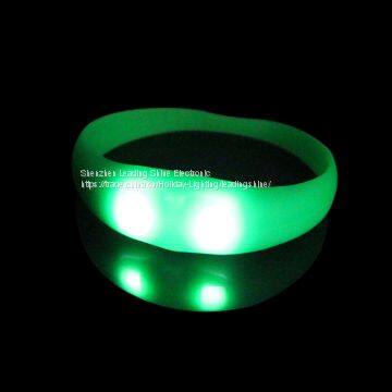 Silicon Motion Sensor Running Motive Sports Meeting Runner Wear Customized Logo Printing Led Flashing Wristband Armband photo-5