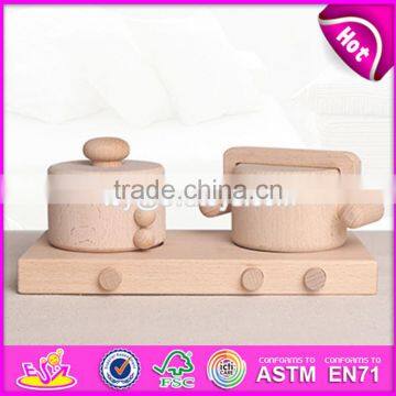 2017 New Design Preschool Toddlers Natural Wooden Dinner Set Toys W10B178