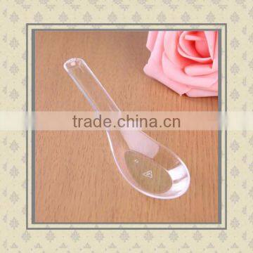 Custom hot sell food grade plastic clear disposable spoons/OEM promotional disposable plastic spoons maker