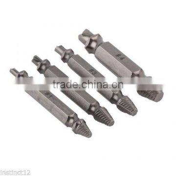 Cheap high quality 4pcs Diffrent Size Screw Extractor Set Drill Bits Broken Damaged Bolt Remover
