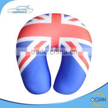 Spandex Polyester Micro Particles Airplane Car U Shape Custom Neck Pillow