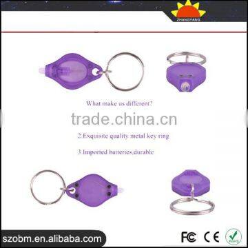 Plastic Promotional Blue Light Wholesale Price Customized LED Keychain photo-2