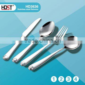 2015 Hot Sale fashion water drop type handle hotel 16pcs cutlery set