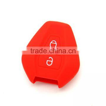 Hot Selling Colorful 2 Button Silicone Car Key Fob Case Silicone Rubber Car Key Covers for Suzuki photo-2