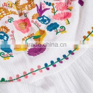 Latest Chirdren Frocks Designs White Embellished Girl Maxi Dress photo-4