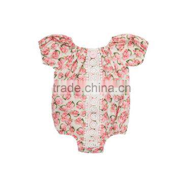 Baby Romper In China NewBorn Baby Girls Vintage Flower Jumpsuits