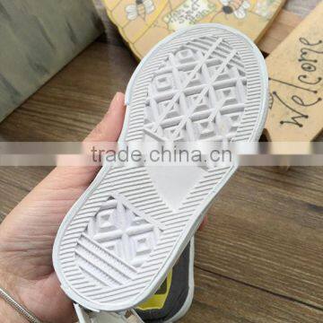 Grey Color Little Kids Casual Shoes Export Surplus Boys Canvas Slip-on Shoe Excess Stock photo-5