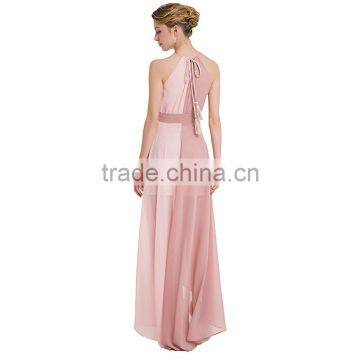 Maxnegio Sexy Fashion Summer Maxi Patchwork Halter Dress With Belt and Tassel Eveing Dress photo-6