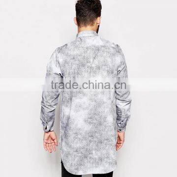Super Longline Denim Shirt With Wholesale Price