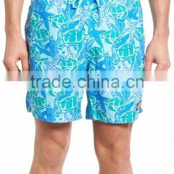 MGOO Turtle Starfish Pattern Printing Swim Trunks Quick-drying Fitted Waist 100% Polyester Men's Sportswear photo-6