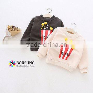 2017 NEW design shirts casual kids boutique clothing pictures of girls cotton printing Hoodie tops