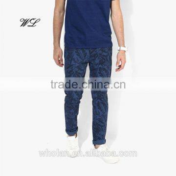 China Suppliers Men Latest Sweat Pants Water Base Pritning Jogger Pants Knit Fabric