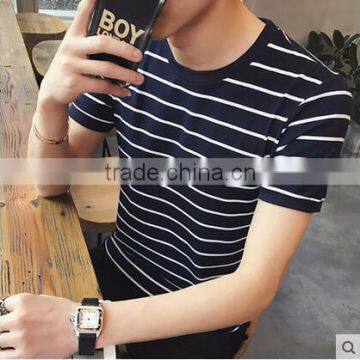 2017 Round Collar White Cotton T-shirt Men With Short Sleeves photo-3