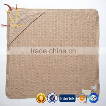 High Quality Knit Cable Cashmere Blanket photo-2