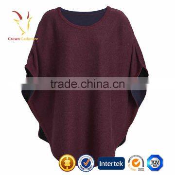 Women Merino Wool Knit Plus Size Ponchos photo-3