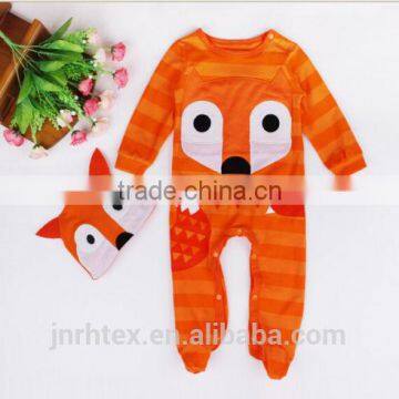 New Baby Newborn Cartoon Winter Rompers Clothes Bodysuit Jumpsuit Hat Sets 0-24M photo-4