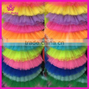 New Design Children's Skirt Round Pearl Pink Mini Fluffer Dancing Skirt for Kids photo-2