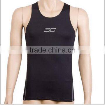 2016 Hot Sale Mens Sports Vest Gym Vest Dry Fit and Slimfit H Vest for Muscle Men With Good Quality photo-5