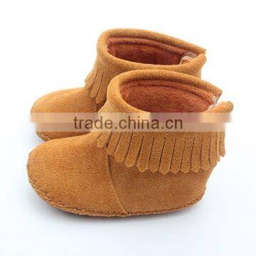 Popular Sports Baby Shoe Leather Moccasins Shoes for Winter Boots photo-5