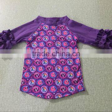 Wholesale Baby Ruffle Raglan T-shirt for Girls With Bunny photo-6