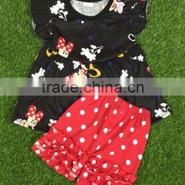 Children's Remake Outfit Pink Stars Clothing Kids Ruffle Summer Clothes Sets Boutique Clothing photo-4