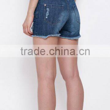 EY0590P New Fashion Jeans Shorts Women 2016 Sexy Patch Holes Women Demin Shorts photo-2