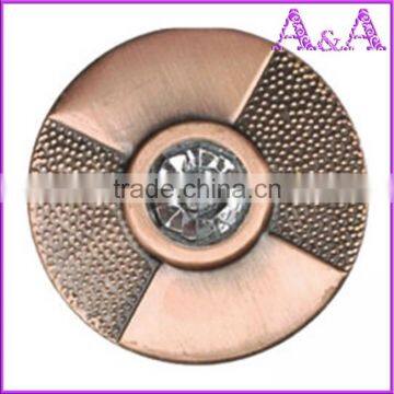 Manufactory price snap button pull test jeans button with stone for leather
